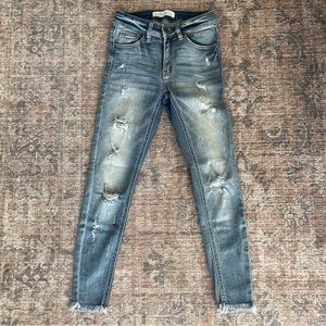 KanCan Mid-Rise Ankle Skinny Jeans